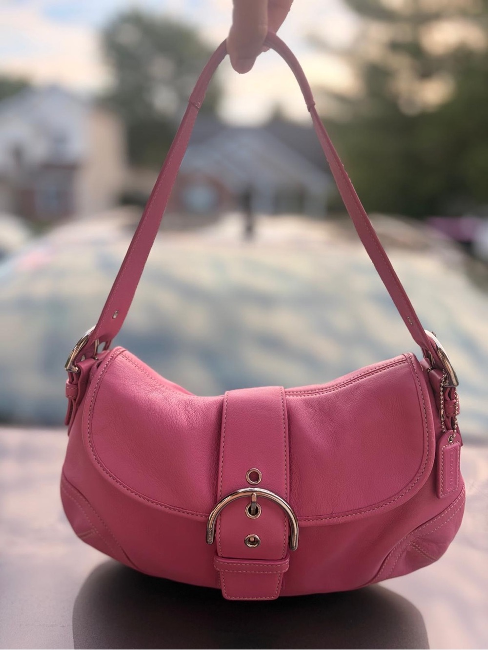 Coach 9248 MÉDIUM Vintage Barbie Pink Y2K Flap Leather Shoulder bag ✨✨